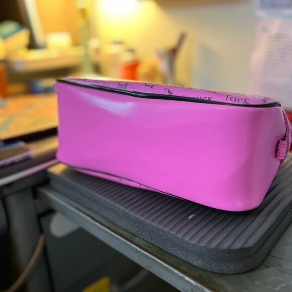 Vintage Addicted brand F*ck pink vinyl purse - Picture 6 of 8